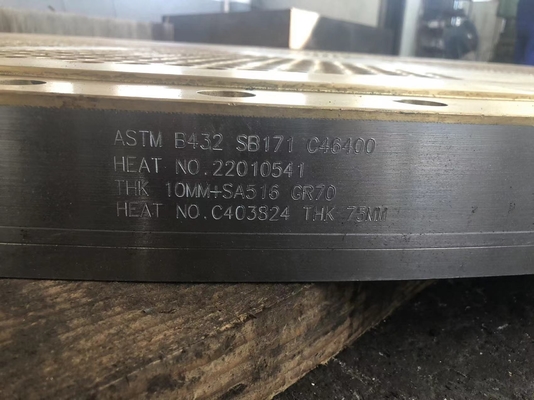 ASTMC46400 금관 악기 관판 12mm 폭발 관판은 판 열교환기를 접착했습니다