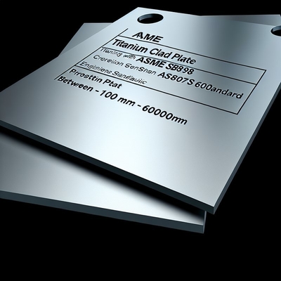 길이 100mm-6000mm ASME SB898 표준 티타늄 클래드 플레이트 (2207 클래드 금속 등급, 내식성 솔루션용)