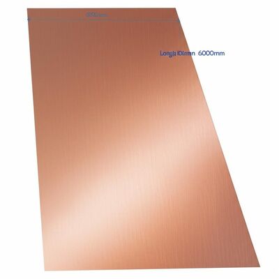 길이 100mm 6000mm 구리 합금 판 ASTM B898 금속 시트 전기, 기계 및 구조물 제작용으로 설계